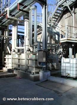 Three stage packed tower scrubber in Italy